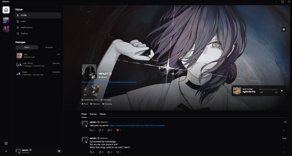 Image of a profile on Venoom